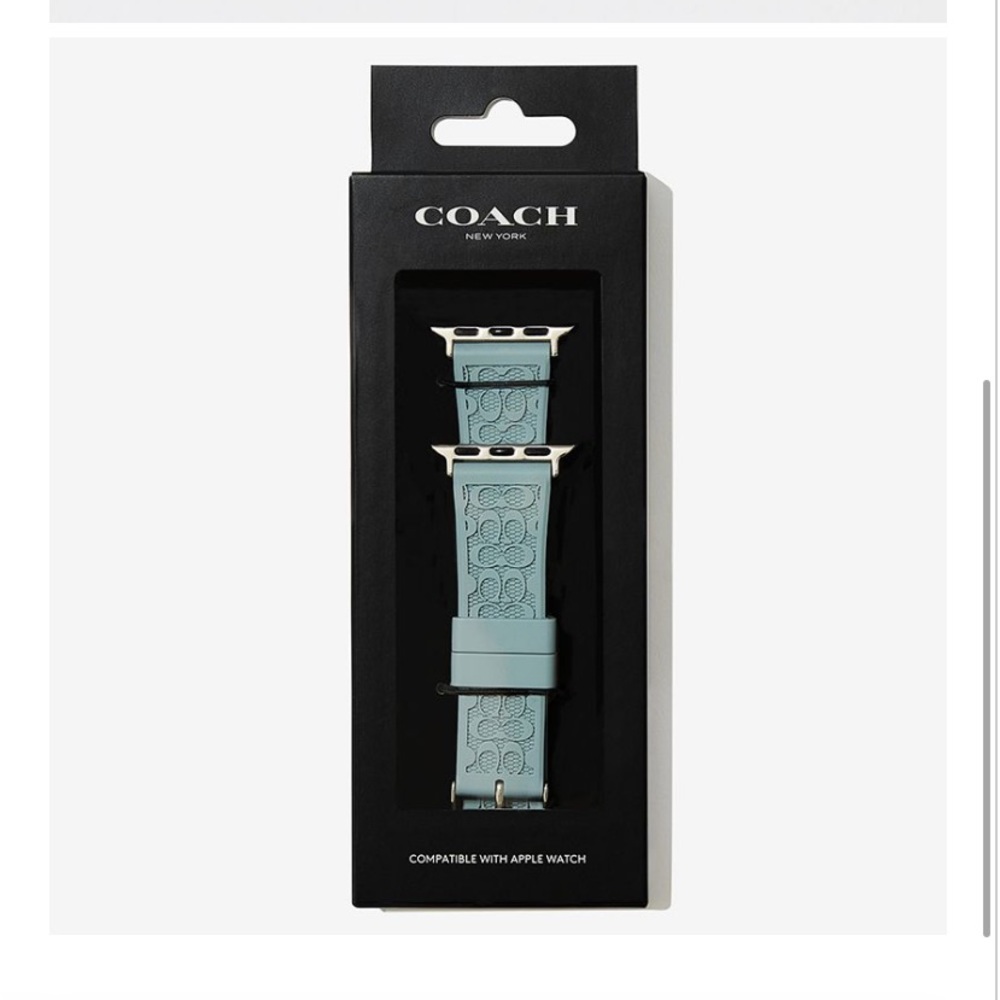 Teal Coach Apple Watch band. NEW IN BOX